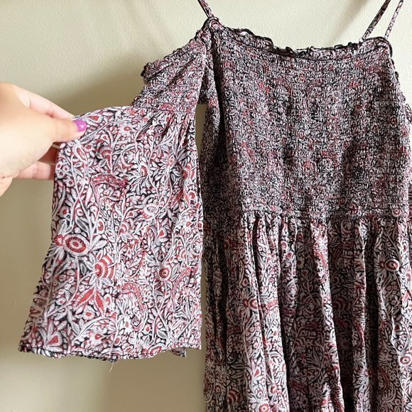 Urban Outfitters Ecote Lula Off-The-Shoulder Smocked Romper Womens Size M - Picture 4 of 8